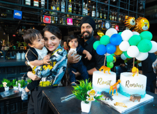 Jaspreet Singh’s twin kids 1st party